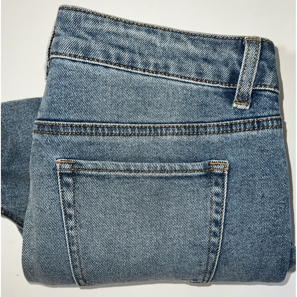 Tinseltown Women's Juniors Size 9 Blue Skinny Medium Wash Stretch Denim Raw Hem